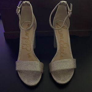 Sam Edelman Gold Block Heels